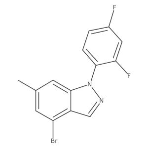 1h-Indazole,4-bromo-1-(2,4-difluorophenyl)-6-methyl- Structure