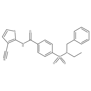 4-(N-benzyl-N-ethylsulfamoyl)-N-(3-cyanothiophen-2-yl)benzamide Structure