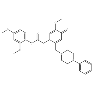N-(2,4-dimethoxyphenyl)-2-(5-methoxy-4-oxo-2-((4-phenylpiperazin-1-yl)methyl)pyridin-1(4H)-yl)acetamide结构式