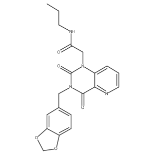2-(3-(benzo[d][1,3]dioxol-5-ylmethyl)-2,4-dioxo-3,4-dihydropyrido[3,2-d]pyrimidin-1(2H)-yl)-N-propylacetamide Structure