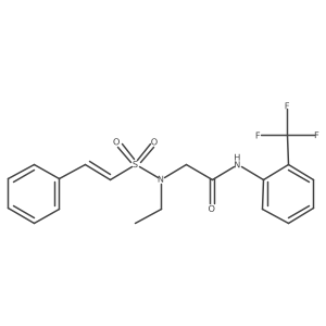 2-(N-ethyl-2-phenylethenesulfonamido)-N-[2-(trifluoromethyl)phenyl]acetamide Structure