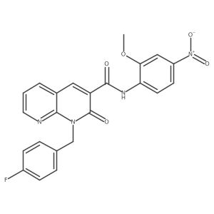 1-(4-fluorobenzyl)-N-(2-methoxy-4-nitrophenyl)-2-oxo-1,2-dihydro-1,8-naphthyridine-3-carboxamide Structure