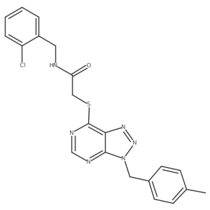 N-(2-chlorobenzyl)-2-((3-(4-methylbenzyl)-3H-[1,2,3]triazolo[4,5-d]pyrimidin-7-yl)thio)acetamide结构式