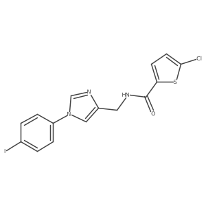 5-Chloro-N-((1-(4-iodophenyl)-1H-imidazol-4-yl)methyl)thiophene-2-carboxamide结构式