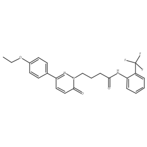 4-(3-(4-ethoxyphenyl)-6-oxopyridazin-1(6H)-yl)-N-(2-(trifluoromethyl)phenyl)butanamide结构式
