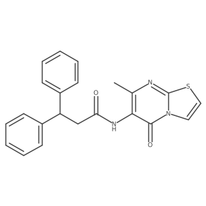 N-{7-methyl-5-oxo-5H-[1,3]thiazolo[3,2-a]pyrimidin-6-yl}-3,3-diphenylpropanamide结构式
