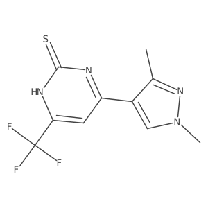4-(1,3-Dimethyl-1H-pyrazol-4-yl)-6-(trifluoromethyl)-2(1H)-pyrimidinethione结构式