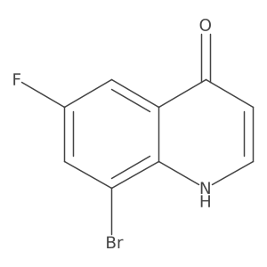 8-Bromo-6-fluoroquinolin-4-ol结构式