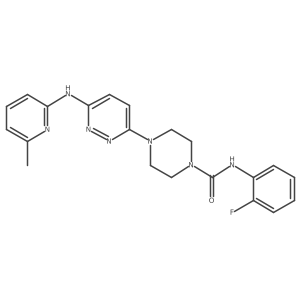 N-(2-fluorophenyl)-4-(6-((6-methylpyridin-2-yl)amino)pyridazin-3-yl)piperazine-1-carboxamide结构式