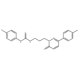 1-(4-fluorophenyl)-3-(3-(6-oxo-3-(p-tolyl)pyridazin-1(6H)-yl)propyl)urea结构式