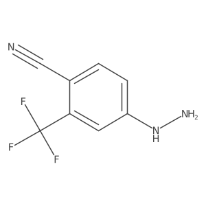 4-Hydrazinyl-2-(trifluoromethyl)benzonitrile结构式