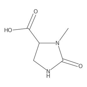 (4S)-3-Methyl-2-oxoimidazolidine-4-carboxylic acid Structure