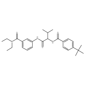 3-[[2-[[4-(1,1-Dimethylethyl)benzoyl]amino]-3-methyl-1-oxobutyl]amino]-N,N-diethylbenzamide Structure