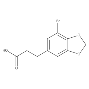 3-(7-Bromo-1,3-dioxaindan-5-yl)propanoic acid结构式