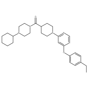 4-[4-(4-Cyclohexylpiperazine-1-carbonyl)piperidin-1-yl]-6-(4-ethylphenoxy)pyrimidine结构式