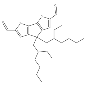4,4-Bis(2-ethylhexyl)-4H-cyclopenta[2,1-b:3,4-b']dithiophene-2,6-dicarbaldehyde结构式