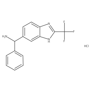 phenyl[2-(trifluoromethyl)-1H-1,3-benzodiazol-6-yl]methanamine hydrochloride Structure