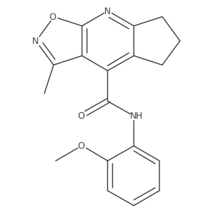 N-(2-methoxyphenyl)-3-methyl-6,7-dihydro-5H-cyclopenta[b][1,2]oxazolo[4,5-e]pyridine-4-carboxamide结构式