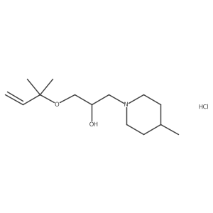 1-((2-Methylbut-3-en-2-yl)oxy)-3-(4-methylpiperidin-1-yl)propan-2-ol hydrochloride结构式