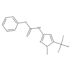 phenyl 1-methyl-5-(trifluoromethyl)-1H-pyrazol-3-ylcarbamate结构式