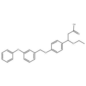 3-Ethoxy-3-[4-[(3-phenoxyphenyl)methoxy]phenyl]propanoic acid Structure