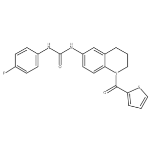 O=C(Nc1ccc(F)cc1)Nc1ccc2c(c1)CCCN2C(=O)c1cccs1结构式