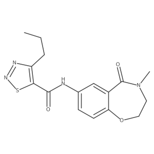 N-(4-methyl-5-oxo-2,3,4,5-tetrahydrobenzo[f][1,4]oxazepin-7-yl)-4-propyl-1,2,3-thiadiazole-5-carboxamide结构式