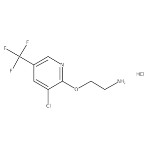 2-(2-Aminoethoxy)-3-chloro-5-(trifluoromethyl)pyridine hydrochloride结构式