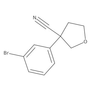 3-(3-Bromophenyl)tetrahydrofuran-3-carbonitrile Structure