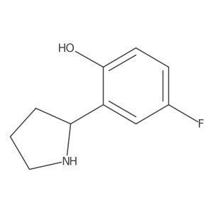 (R)-4-Fluoro-2-(pyrrolidin-2-yl)phenol结构式