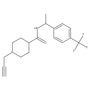 1-(prop-2-yn-1-yl)-N-{1-[4-(trifluoromethyl)phenyl]ethyl}piperidine-4-carboxamide结构式