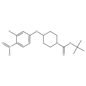 4-(3-Fluoro-4-nitro-phenoxy)-piperidine-1-carboxylic acid tert-butyl ester结构式