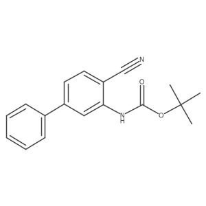 (4-Cyano-biphenyl-3-yl)-carbamic acid tert-butyl ester结构式