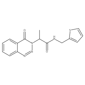2-(4-oxobenzo[d][1,2,3]triazin-3(4H)-yl)-N-(thiophen-2-ylmethyl)propanamide Structure
