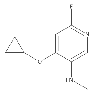 4-Cyclopropoxy-6-fluoro-N-methylpyridin-3-amine结构式