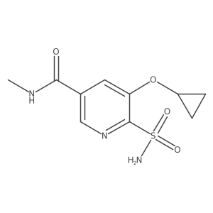 5-Cyclopropoxy-N-methyl-6-sulfamoylnicotinamide结构式