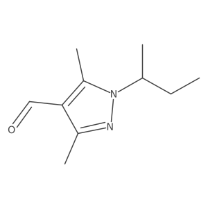 1-(Butan-2-YL)-3,5-dimethyl-1H-pyrazole-4-carbaldehyde Structure