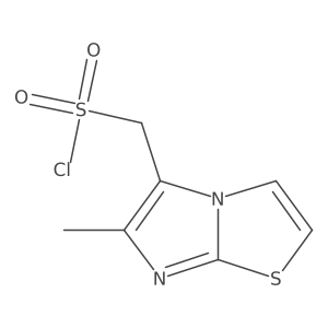 {6-Methylimidazo[2,1-b][1,3]thiazol-5-yl}methanesulfonyl chloride结构式