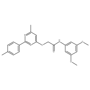 N-(3,5-dimethoxyphenyl)-2-((6-methyl-2-(p-tolyl)pyrimidin-4-yl)oxy)acetamide Structure