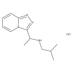 (2-Methylpropyl)(1-{[1,2,4]triazolo[4,3-a]pyridin-3-yl}ethyl)amine hydrochloride结构式