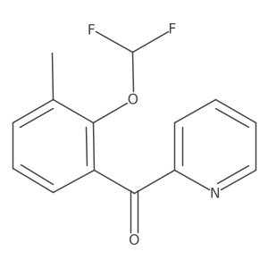 2-(2-(Difluoromethoxy)-3-methylbenzoyl)pyridine Structure