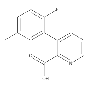 3-(2-Fluoro-5-methylphenyl)picolinic acid结构式