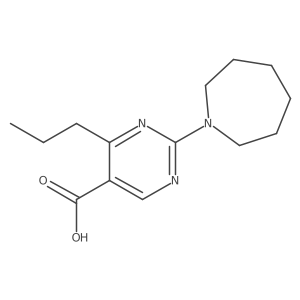 2-Azepan-1-yl-4-propylpyrimidine-5-carboxylic acid结构式