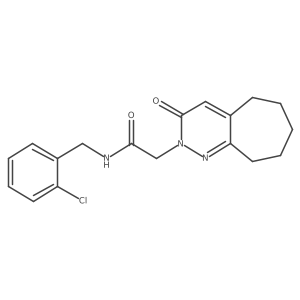 N-(2-chlorobenzyl)-2-(3-oxo-3,5,6,7,8,9-hexahydro-2H-cyclohepta[c]pyridazin-2-yl)acetamide结构式