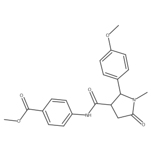 Methyl 4-({[2-(4-methoxyphenyl)-1-methyl-5-oxopyrrolidin-3-yl]carbonyl}amino)benzoate Structure