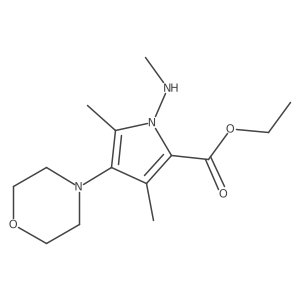 ethyl 3,5-dimethyl-1-(methylamino)-4-(morpholin-4-yl)-1H-pyrrole-2-carboxylate结构式