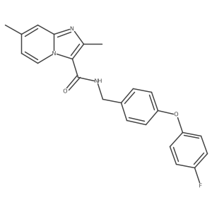 N-[[4-(4-fluorophenoxy)phenyl]methyl]-2,7-dimethylimidazo[1,2-a]pyridine-3-carboxamide结构式