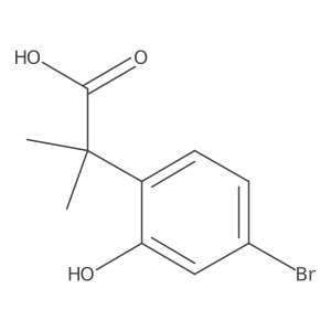 2-(4-Bromo-2-hydroxyphenyl)-2-methylpropanoic acid Structure