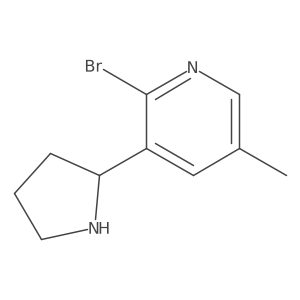 2-Bromo-5-methyl-3-(pyrrolidin-2-yl)pyridine结构式