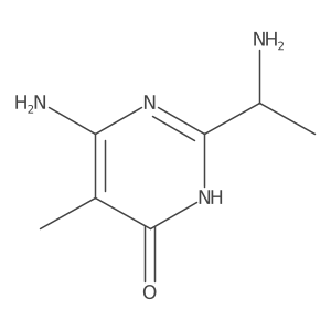 6-Amino-2-(1-aminoethyl)-5-methyl-3,4-dihydropyrimidin-4-one Structure